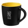 Riviera ceramic mug 340 ml Standard | Solid black-Yellow | not available | No Branding | not available | not available