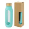 Tidan 600 ml borosilicate glass bottle with silicone grip Standard | Tide green | No Branding | not available | not available