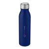 Harper 700 ml stainless steel sport bottle with metal loop Standard | Mid blue | No Branding | not available | not available
