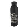 Illuminate 650 ml RCS recycled stainlesss steel double wall insulated water bottle Solid black | not available