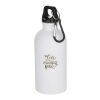 Oregon 400 ml matte RCS recycled single wall stainless steel water bottle with carabiner Standard | White | Not applicable | No Branding | not available | not available