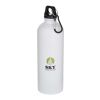 Oregon 750 ml matte RCS recycled single wall stainless steel water bottle with carabiner Standard | White | No Branding | not available | not available