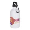 Oregon 400 ml sublimation RCS recycled single wall stainless steel water bottle with carabiner Standard | White | Not applicable | No Branding | not available | not available