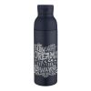 Illuminate 650 ml RCS recycled double wall stainless steel water bottle with 3-piece lid set Standard | Deep blue | Not applicable | No Branding | not available | not available