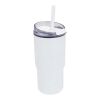 Westin 540 ml RCS recycled double wall insulated tumbler with straw White