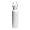 Hydro Flask Standard Mouth 621 ml insulated stainless steel water bottle White