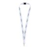 Lago lanyard with break-away closure Priority | White | 1-color Screen Print | both straps | 300 mm x 15 mm | not available