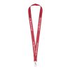 Impey lanyard with convenient hook Priority | Red | not available | Direct to Film | both straps | 300 mm x 16 mm | 100