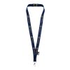 Tom recycled PET lanyard with breakaway closure Standard | Deep blue | No Branding | not available | not available | not available