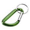 Timor recycled aluminium carabiner keychain Green | not available