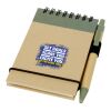 Zuse A7 recycled jotter notepad with pen Standard | Heather green-Natural | No Branding | not available | not available | not available