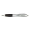 Nash RCS recycled plastic ballpoint pen with silver barrel and coloured grip (black ink) Standard | Solid black | No Branding | not available | not available