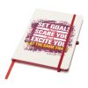 Spectrum A5 hard cover notebook with coloured edge Red