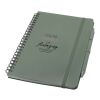 Thalaasa A5 ocean-bound hard cover notebook with ballpoint pen (black ink) Standard | Heather green | No Branding | not available | not available