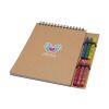 Doodle A5 spiral soft cover notebook and crayon set Standard | Natural | Not applicable | No Branding | not available | not available