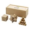 Brainiac 3-piece wooden brain teaser set Standard | Natural | No Branding | not available | not available