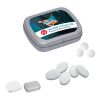 Mini Tin with Hinged Lid with Peppermint Pastilles white | Without Branding