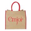 Harry coloured edge jute tote bag Standard | Natural-Red | not available | No Branding | not available | not available