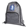 Ash GRS recycled foldable drawstring bag 7L Standard | Heather grey-Solid black | No Branding | not available | not available | not available