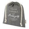 Pheebs 150 g/m² GRS recycled cotton gift bag medium 1.5L Standard | Heather black | not available | No Branding | not available | not available | not available