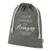 Pheebs 150 g/m² GRS recycled cotton gift bag large 4L Standard | Heather black | Not applicable | No Branding | not available | not available | not available
