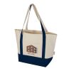 Sam 320 g/m² GRS recycled cotton tote bag Standard | Navy-Natural | not available | No Branding | not available | not available | not available