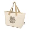 Sierra 140 g/m² GRS recycled foldable cotton tote bag 7L Standard | Natural-Natural | No Branding | not available | not available | not available