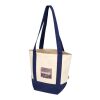 Sam 320 g/m² GRS recycled mini cotton tote bag Standard | Navy-Natural | No Branding | not available | not available | not available