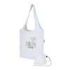 Madras Blend 140 g/m² GRS recycled foldable cotton tote bag 7L White