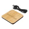 Leaf bamboo and fabric wireless charging pad Standard | Natural-Solid black | No Branding | not available | not available