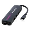 Loop RCS recycled plastic multimedia adapter USB 2.0-3.0 with HDMI port Standard | Solid black | No Branding | not available | not available