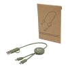 Citala 5-in-1 recycled plastic 30 cm data sync and 27W fast charge cable Standard | Heather green | No Branding | not available | not available