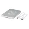 Avis 5000 mAh RCS recycled aluminium magnetic power bank  Silver