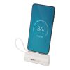 Alnair 5000 mAh 10W recycled plastic Type-C power bank with built-in flip stand and 2-in-1 cable Standard | White | No Branding | not available | not available