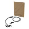Alphecca recycled aluminium and RPET 5-in-1 charging cable  Solid black