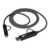 SMART 65W 100 cm RCS recycled magnetic 5-in-1 charging cable Solid black