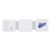 Armus 3-in-1 15W recycled plastic foldable wireless charger Standard | White | No Branding | not available | not available