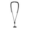 Vega adjustable recycled smartphone lanyard Standard | Solid black | No Branding | not available | not available