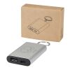 Arcturus 2000 mAh recycled aluminium power bank with keychain Standard | Silver | No Branding | not available | not available