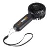 Aervia recycled plastic portable fan Solid black