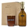 Wellmark Discovery 200 ml hand soap dispenser and 150 g scented candle set - bamboo fragrance Standard | Amber heather | Not applicable | No Branding | not available | not available