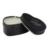 Blissful heart-shaped tin candle with vanilla aroma Standard | Solid black | No Branding | not available | not available