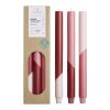 Originalhome Eden diagonal candles - set of 3 Red | Not applicable | No Branding