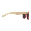 Sun Ray bamboo sunglasses Standard | Red | 1-color Pad Print | left temple | 50 mm x 7 mm