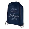 Evergreen GRS recycled non-woven drawstring bag 5L Standard | Heather navy | not available | No Branding | not available | not available | not available