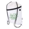 Oriole RPET drawstring bag with zipped front pocket 5L White