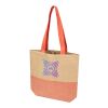 Rhythm straw paper tote bag 10L Brick