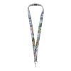 Addie recycled PET lanyard - double side sublimation Solid black-White | 10mm | No Branding | not available | not available