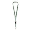 Balta recycled PET lanyard with safety buckle Solid black-White | 15mm | No Branding | not available | not available