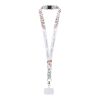 Addie sublimation RPET lanyard with phone holder and safety breakaway Solid black-White | 20mm | No Branding | not available | not available